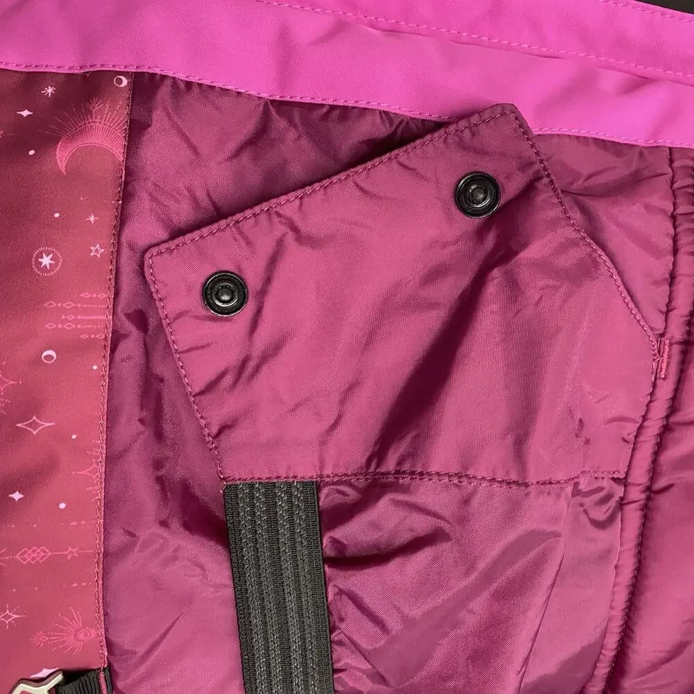 Obermeyer Rylee Teen Girls L 14-16 Pink Ski Jacket Hooded Insulated Snow Coat